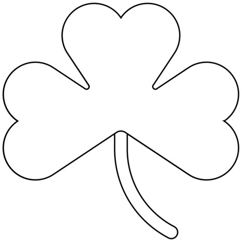 Shamrock Emoji Coloring Page